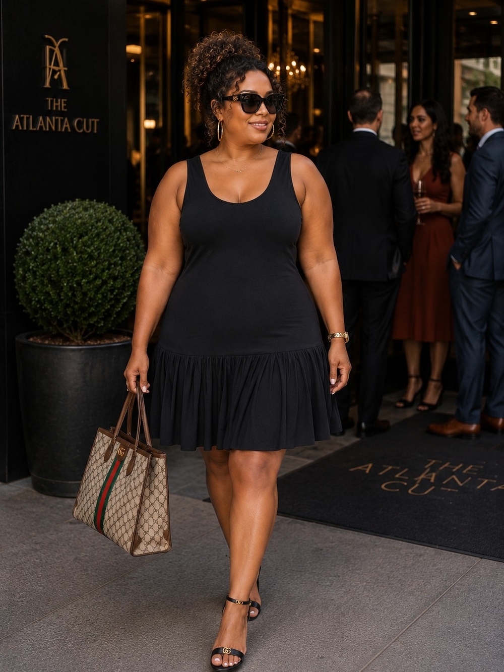 KBB by KAHLANA Navy Blue Knit Tank Fit & Flare Mini Dress 4X
